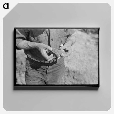 アートパネル-Piece of Ore in Hand of Prospector, Pinos Altos, New Mexico
 - ラッセル リー Canvas.
