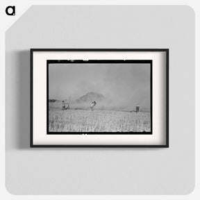 アートポスター-Rice Straw Stack Fire near Crowley, Louisiana
 - ラッセル リー Poster.
