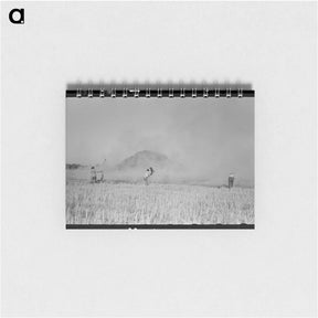 アートメモ帳-Rice Straw Stack Fire near Crowley, Louisiana
 - ラッセル リー Memo.