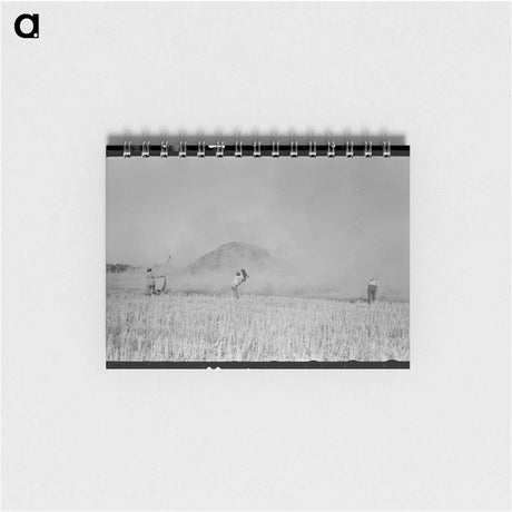 アートメモ帳-Rice Straw Stack Fire near Crowley, Louisiana
 - ラッセル リー Memo.