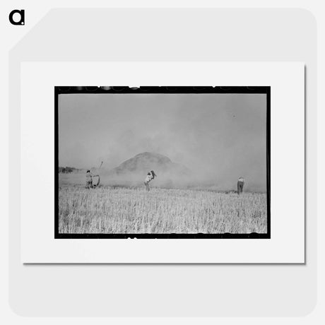 アートポスター-Rice Straw Stack Fire near Crowley, Louisiana
 - ラッセル リー Poster.