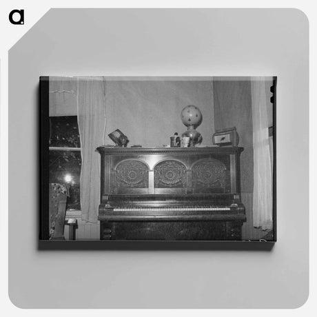 アートパネル-Piano in Fruit Farmer's Home
 - ラッセル リー Canvas.