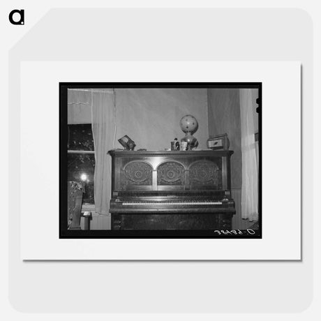 アートポスター-Piano in Fruit Farmer's Home
 - ラッセル リー Poster.