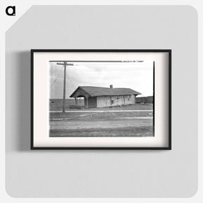 アートポスター-Shawneetown Railroad Station after the Flood
 - ラッセル リー Poster.