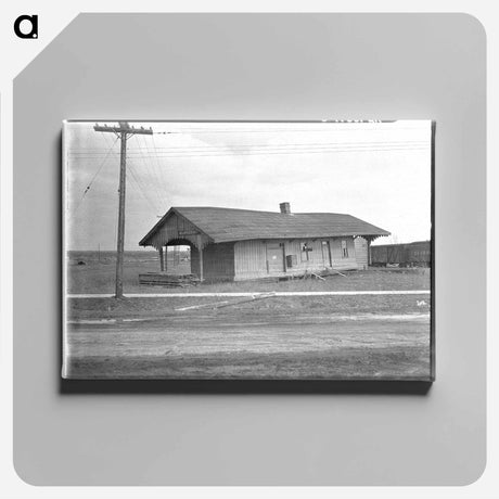 アートパネル-Shawneetown Railroad Station after the Flood
 - ラッセル リー Canvas.