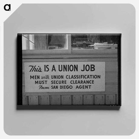 アートパネル-Union Sign at Coast Artillery Cantonment
 - ラッセル リー Canvas.