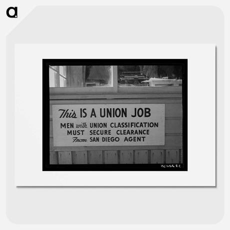 アートポスター-Union Sign at Coast Artillery Cantonment
 - ラッセル リー Poster.