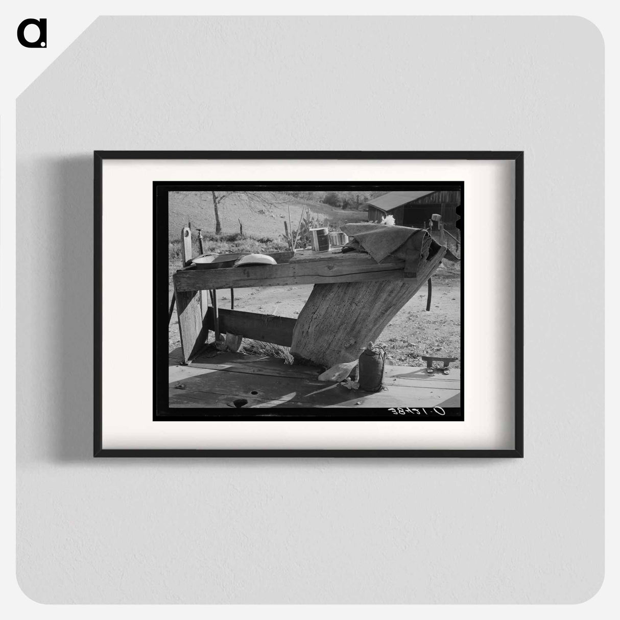 アートポスター-Wash Bench on Back Porch, Placer County, California
 - ラッセル リー Poster.