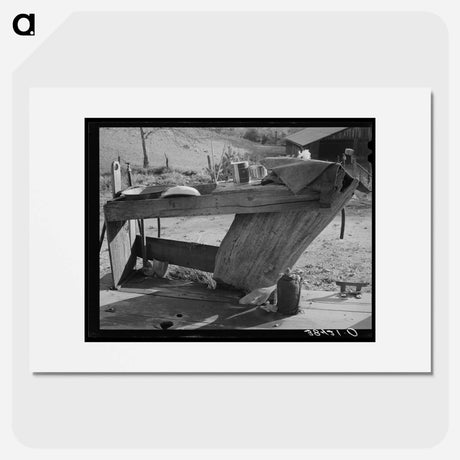 アートポスター-Wash Bench on Back Porch, Placer County, California
 - ラッセル リー Poster.
