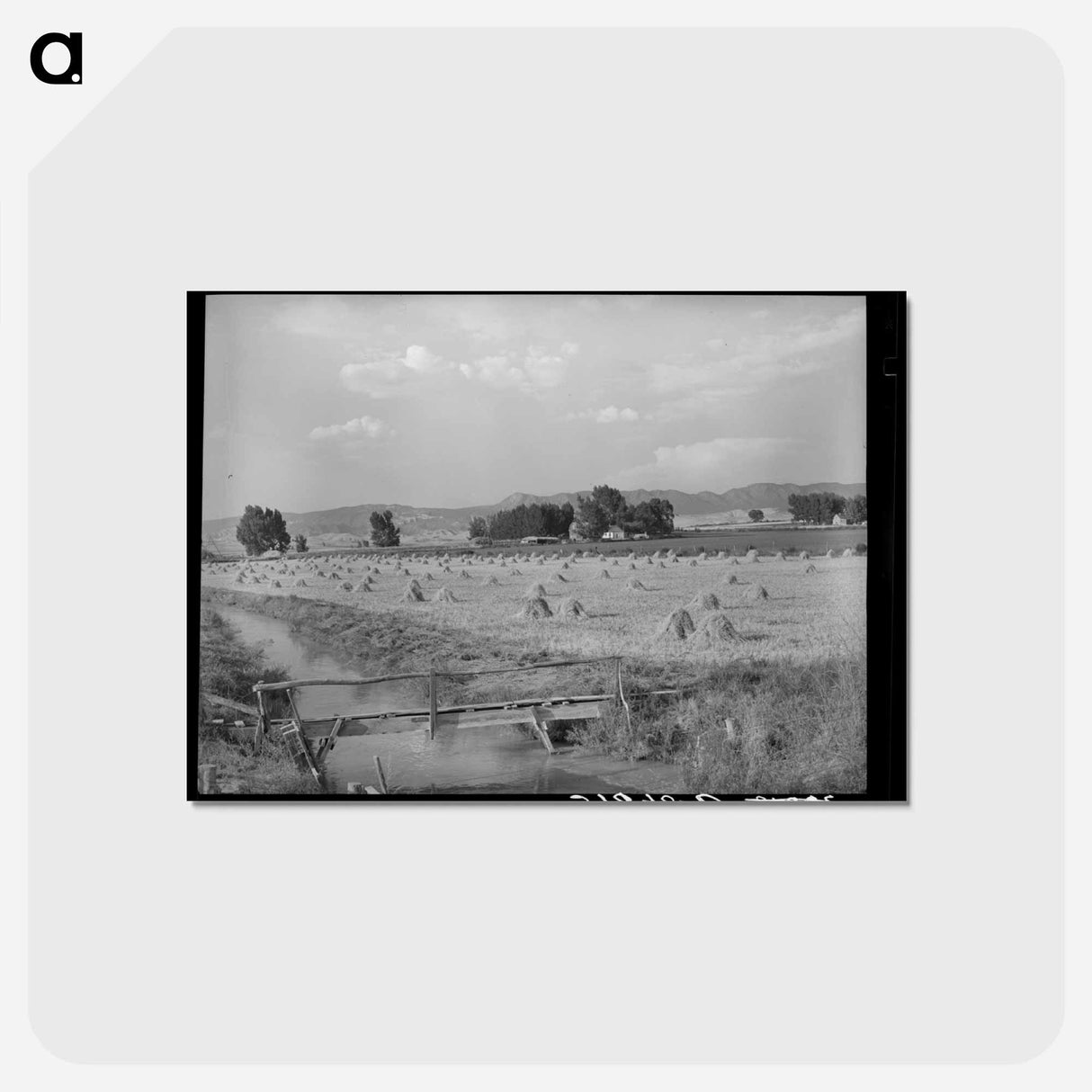 アートポストカード-Irrigation Ditch Leading to Farm, Montrose
 - ラッセル リー Postcard.