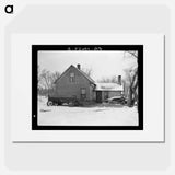 アートポスター-Iowa Farmhouse with Manure Bank
 - ラッセル リー Poster.