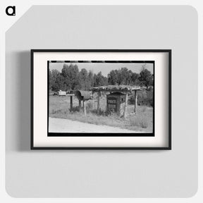 アートポスター-Mail Boxes and Parcel Room, Highway 160, San Juan County, Utah
 - ラッセル リー Poster.