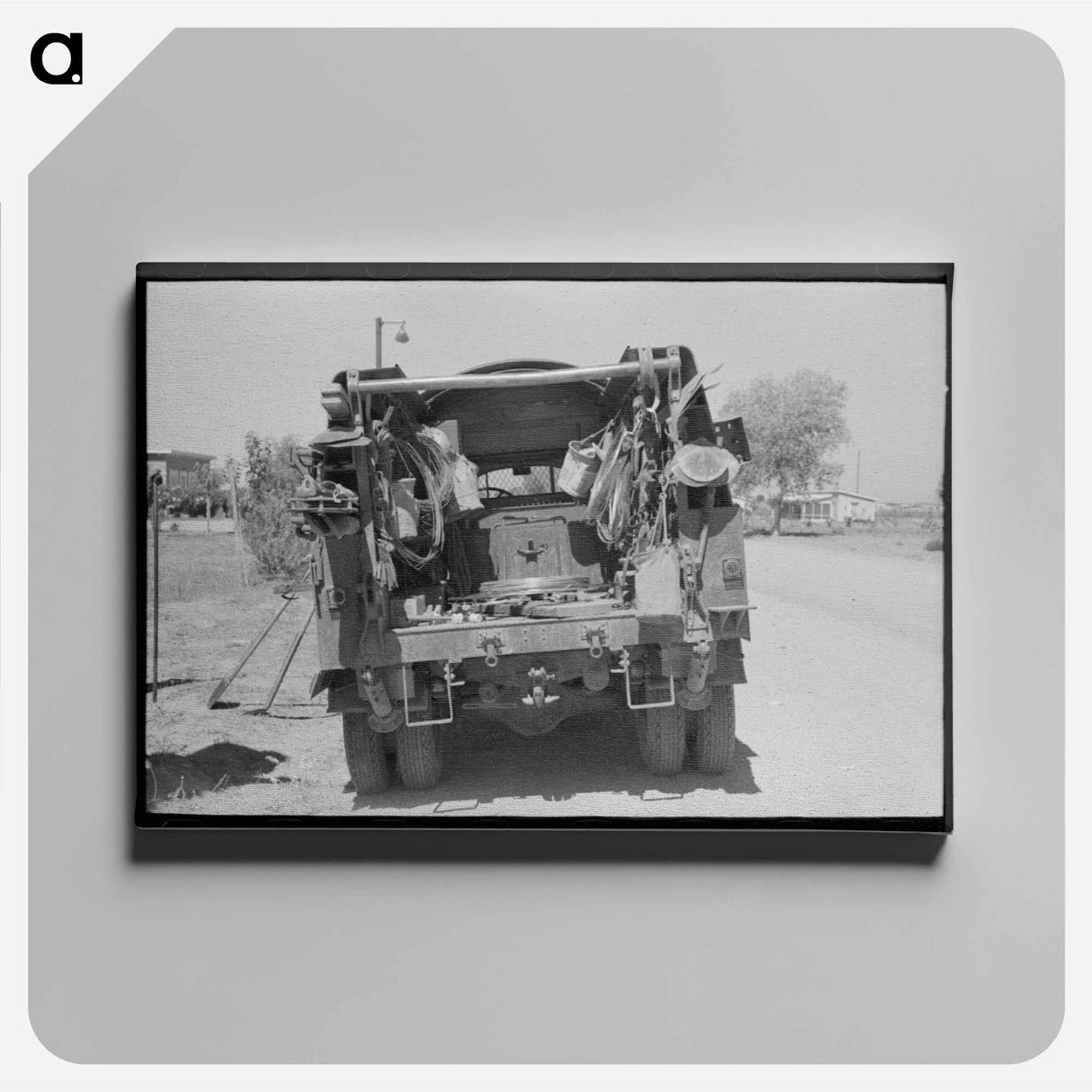アートパネル-Telephone Lineman's Repair Truck at Casa Grande Valley Farms, Pinal County, Arizona
 - ラッセル リー Canvas.