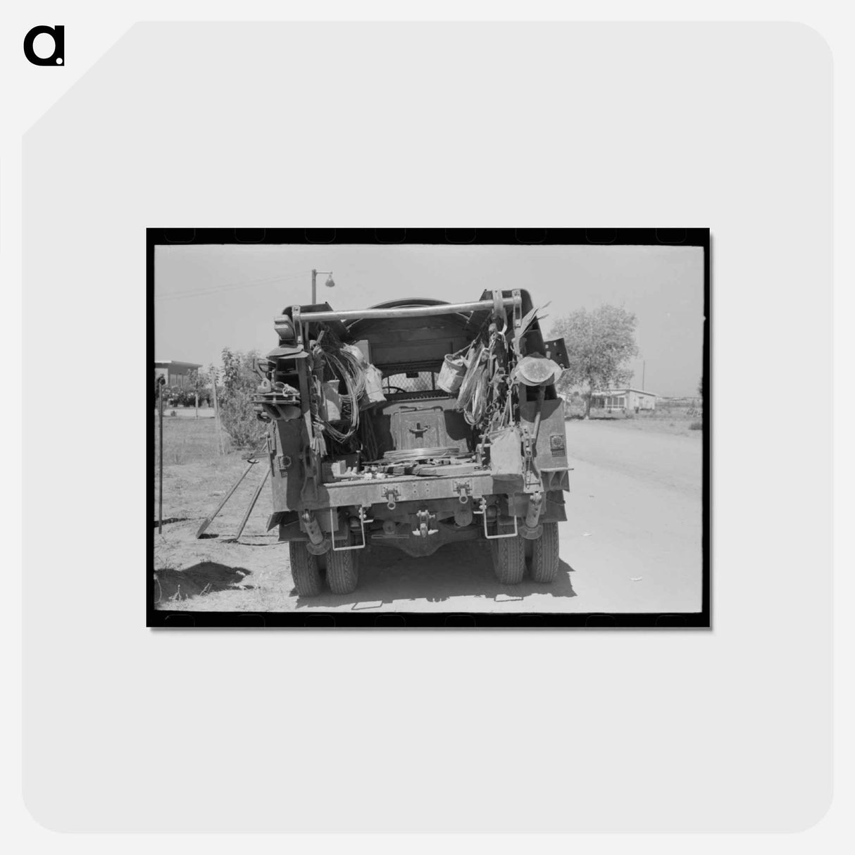 アートポストカード-Telephone Lineman's Repair Truck at Casa Grande Valley Farms, Pinal County, Arizona
 - ラッセル リー Postcard.