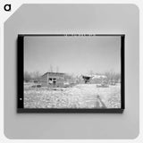 アートパネル-Chicken House and Cattle Barn on the William Helmke Farm
 - ラッセル リー Canvas.