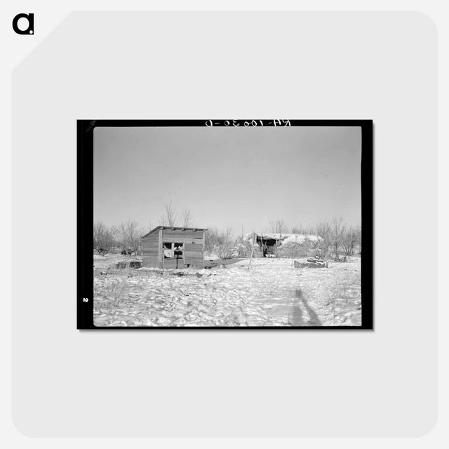 アートポストカード-Chicken House and Cattle Barn on the William Helmke Farm
 - ラッセル リー Postcard.