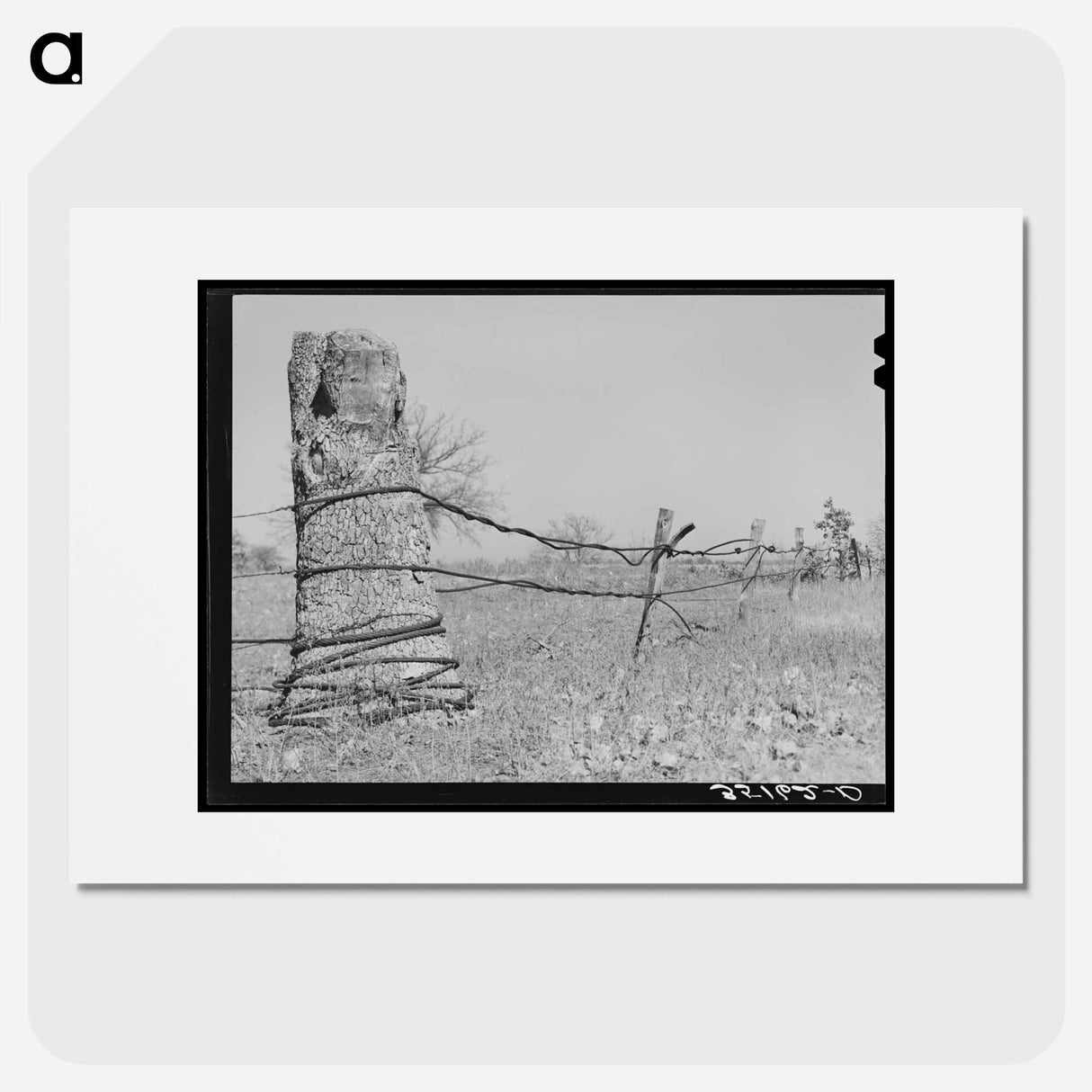 アートポスター-Fence of Oil Well Cable, Creek County, Oklahoma
 - ラッセル リー Poster.