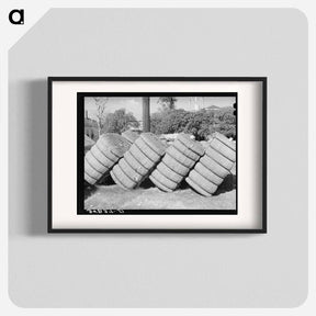 アートポスター-Bales of Cotton in Gin Yard, West, Texas
 - ラッセル リー Poster.