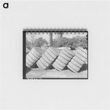 アートメモ帳-Bales of Cotton in Gin Yard, West, Texas
 - ラッセル リー Memo.