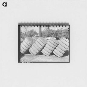 アートメモ帳-Bales of Cotton in Gin Yard, West, Texas
 - ラッセル リー Memo.