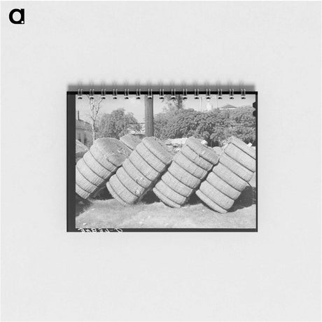 アートメモ帳-Bales of Cotton in Gin Yard, West, Texas
 - ラッセル リー Memo.