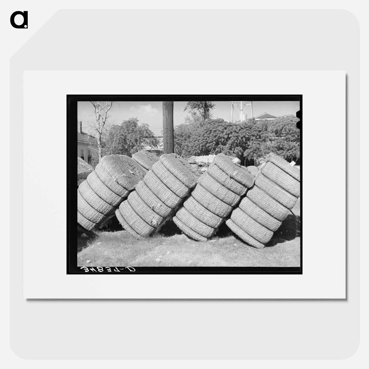 アートポスター-Bales of Cotton in Gin Yard, West, Texas
 - ラッセル リー Poster.