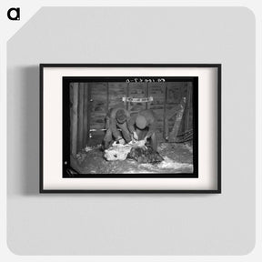 アートポスター-Hog Butchering at the Madsen Farm
 - ラッセル リー Poster.