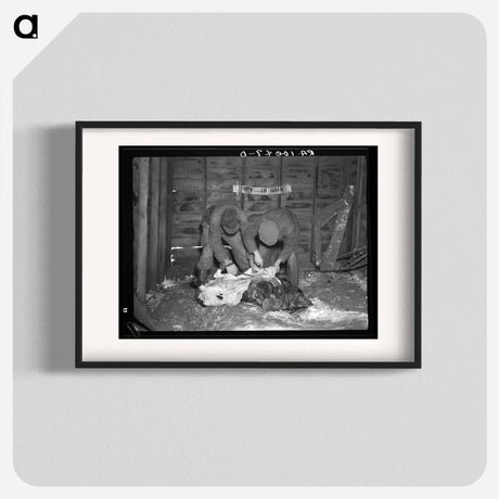 アートポスター-Hog Butchering at the Madsen Farm
 - ラッセル リー Poster.