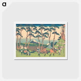 アートポストカード-Hokusai's Hodogaya on the Tōkaidō - 葛飾 北斎 Postcard.