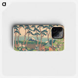 Hokusai's Hodogaya on the Tōkaidō - Katsushika Hokusai Phone Case.