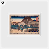 Act VI: Hunters Returning after Bringing the Body of the Murdered Yoichibei to His Cottage
 - 歌川 広重 Postcard.