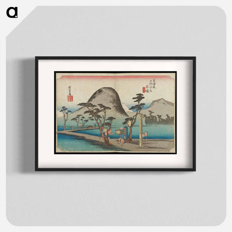 アートポスター-Road Over Calm Waters with Travelers
 - 歌川 広重 Poster.