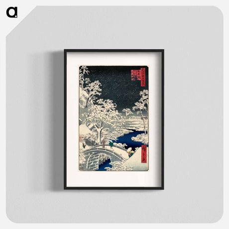 アートポスター-Meguro Drum Bridge and Sunset Hill
 - 歌川 広重 Poster.
