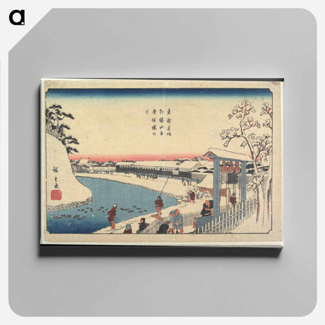 アートパネル-Cherry-tree Well at Benkei Moat outside Sakurada
 - 歌川 広重 Canvas.