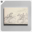 アートパネル-Knight Falling From His Horse at a Squire's Tilt
 - イェール大学アートギャラリー Canvas.