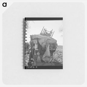 アートメモ帳-Migrant family outfit on U.S. 99 between Bakersfield, California, and the Ridge - ドロテア ラング Memo.