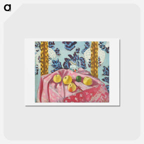 アートポストカード-Still Life with Apples on a Pink Tablecloth - アンリ マティス Postcard.