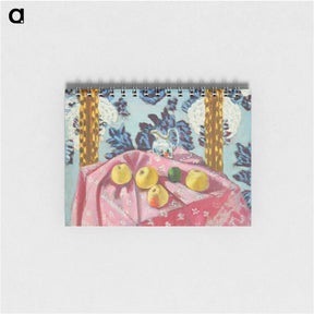 アートメモ帳-Still Life with Apples on a Pink Tablecloth - アンリ マティス Memo.