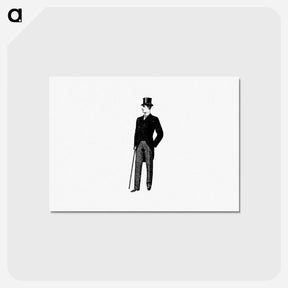 アートポストカード-Gentleman from Cook's Handbook For London, With Two Maps
 - 大英図書館 Postcard.