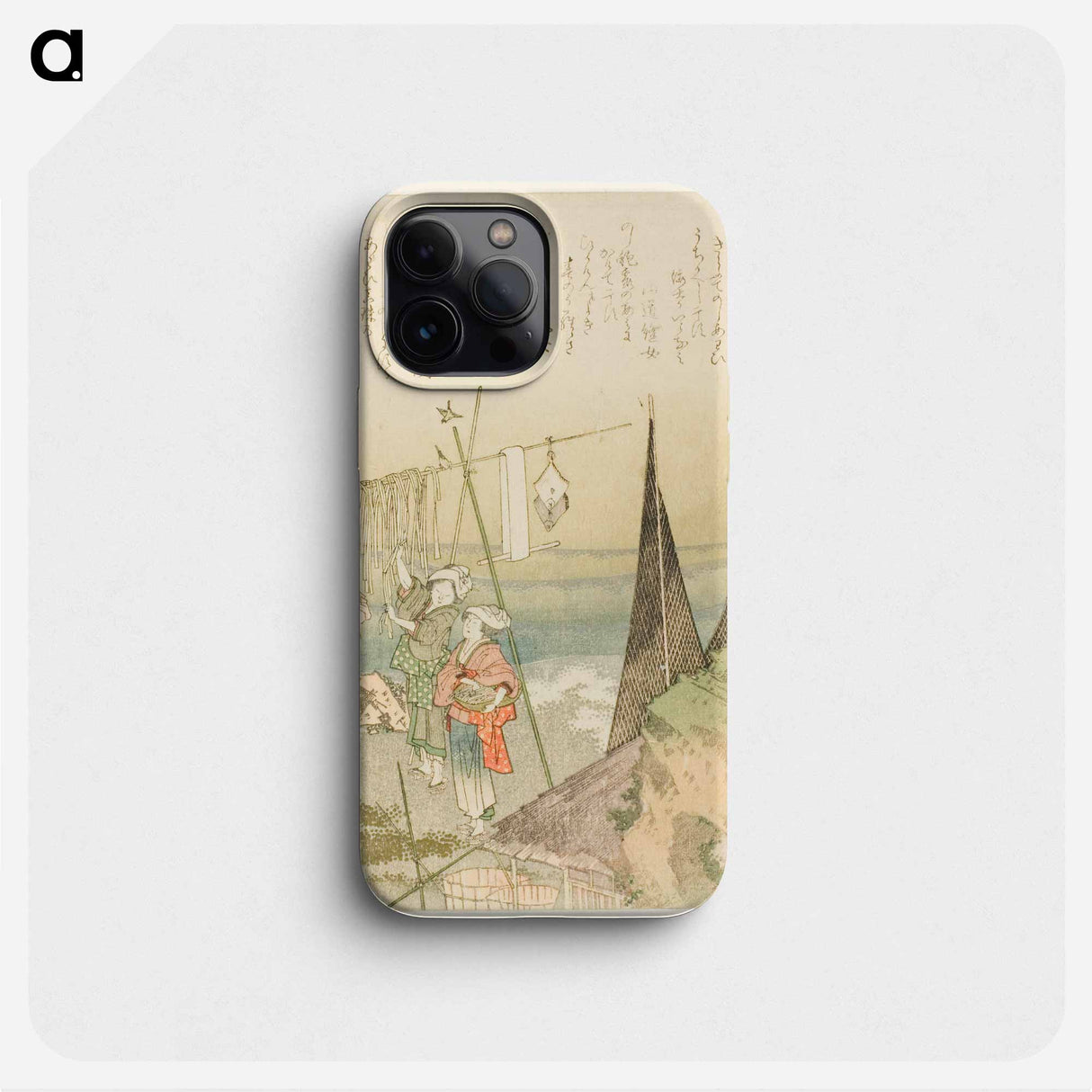 Hanging Abalone Out to Dry - Katsushika Hokusai Phone Case.