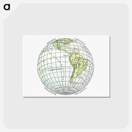 アートポストカード-World Atlas from The Practical Teaching of Geography
 - 大英図書館 Postcard.