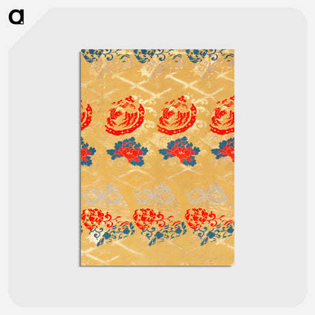 アートポストカード-Japanese Gold Pattern Fabric
 - クリーブランド美術館 Postcard.