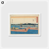 アートポストカード-Ferry on the Tenryū River at Mitsuke
 - 歌川 広重 Postcard.