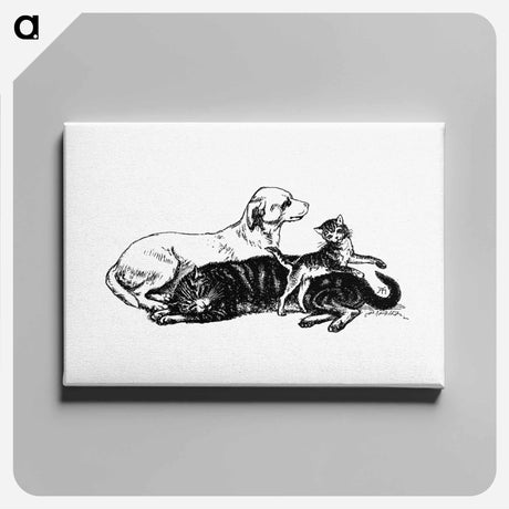 アートパネル-Dog, Cat, and Kitten from Sing-Song
 - 大英図書館 Canvas.