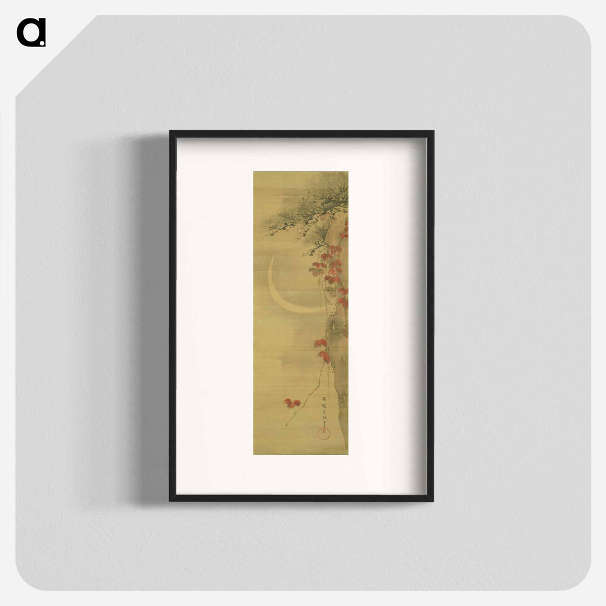 アートポスター-Moon, Pine and Maple - 葛飾 北斎 Poster.