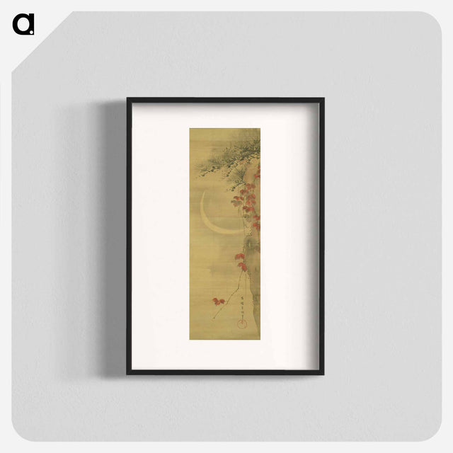アートポスター-Moon, Pine and Maple - 葛飾 北斎 Poster.