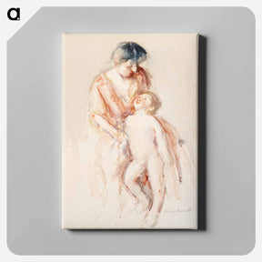 アートパネル-Woman with Nude Boy
 - バーンズ・コレクション Canvas.