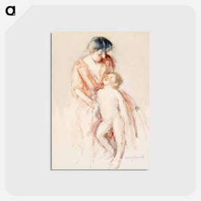 アートポストカード-Woman with Nude Boy
 - バーンズ・コレクション Postcard.