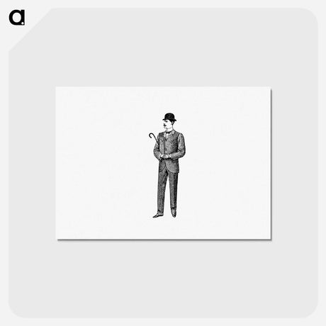 アートポストカード-Gentleman from Cook's Handbook For London, With Two Maps
 - 大英図書館 Postcard.