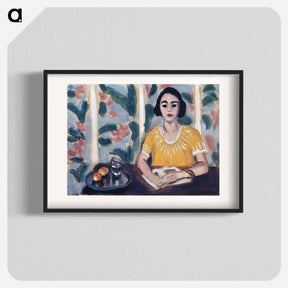 アートポスター-Woman Reading with Peaches - アンリ マティス Poster.